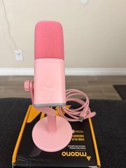 MAONO USB/XLR Dynamic Microphone for Streaming & Podcasting 48kHz/24bit Pink