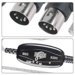 USB IN-OUT MIDI Interface Cable Converter to PC Music Keyboard Adapter Cord5Kko