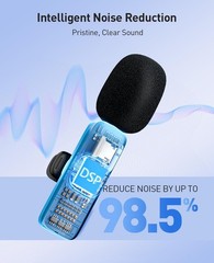 3-in-1 Mini Microphone for iPhone: Wireless Lavalier Microphone with 80ft Ran…