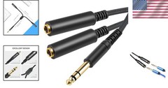 High-Quality 1/4″ TRS Splitter Cable 30cm – Gold Plated for Superior Sound