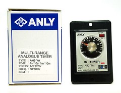 1pc Industrial Timer Flush Mounting Multi-Range AH2-YA 1S-10M AC110V ANLY Taiwan