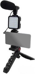 Savage Mobile Vlogging Kit with Microphone, LED Light, Phone Holder and…