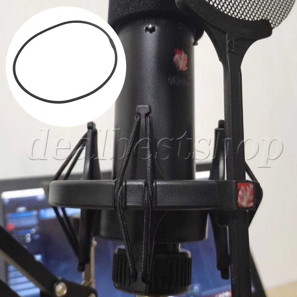 15 x Black Microphone Shock Mount Rubber Rings 20.5inch x 0.12inch