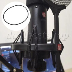 15 x Black Microphone Shock Mount Rubber Rings 20.5inch x 0.12inch