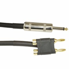 3 ft foot 1/4 to dual banana plug PA speaker cable cord 12 ga gauge conductor