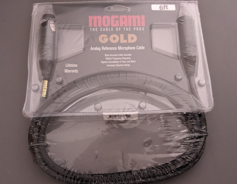New Mogami GF Gold Analog Ref Microphone Cable 6 Ft