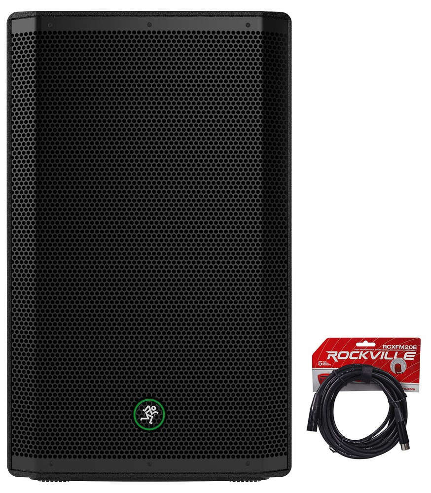 Mackie Thrash215 15″ 1300W Powered Active DJ PA Speaker + XLR Cable Thrash 215