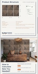BUBOS Sound Absorbing Acoustic Wall Panels 6-Pack 23.6×23.6in Brown