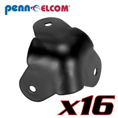 16 Pack Penn Elcom C1823K High Quality Metal Steel Cabinet Corner Black 3 Leg