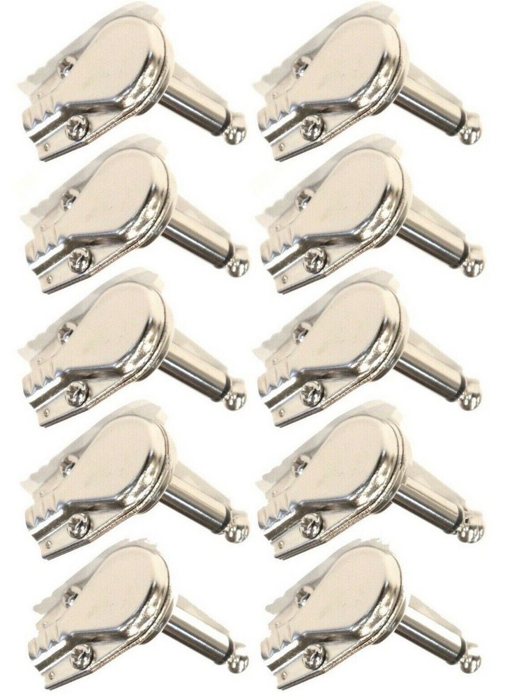 10pcs 1/4″ inch 6.3mm Right Angle 90 degree Mono Male Jack Plugs