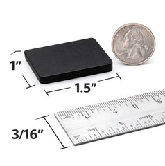 Rectangle Rubber Feet Desktop Musical Gear 1″ x 1 1/2″ X 1/4” Tall w Adhesive