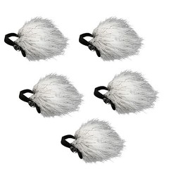 Movo WS10 Universal Furry Deadcat Outdoor Windscreen for Lavalier Microphone 5PK