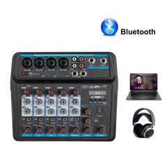 Professional Bluetooth 6 Channel Mixer Live Audio Sound Mixing Console USB 110V