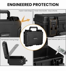 Rhinovo Waterproof Hard Case with Custom Foam for Electronics & Tools 11X9