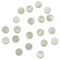 KAISH 20pcs 6x2mm Guitar Natural Mother of Pearl 6mm, White