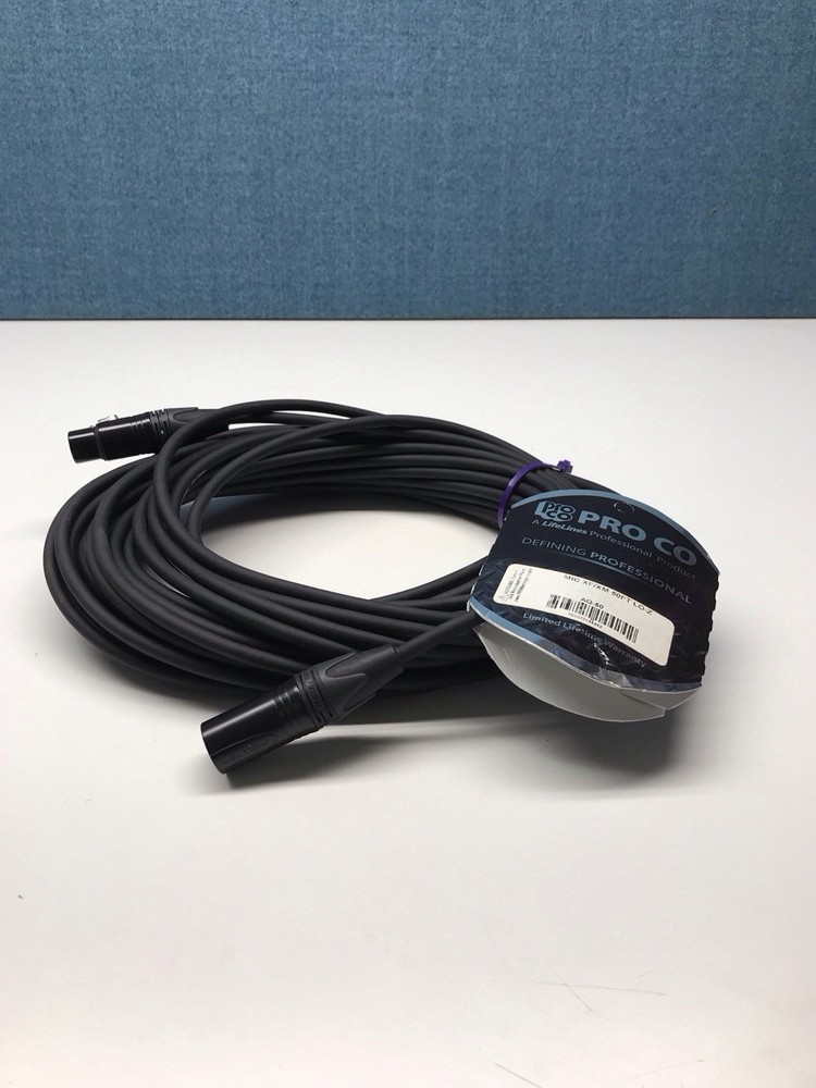 Pro Co AQ-50 Ameriquad Microphone Cable – 50 ft