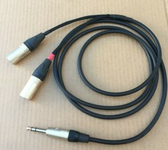1FT -25’FT Mogami 2534 Neutrik 1/4 Stereo to 2-XLR MALE balance Star Quad Cable