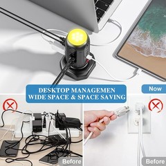 Multiple Outlets Surge Protector, PD 30W Fast Charging Power Strip Tower with…