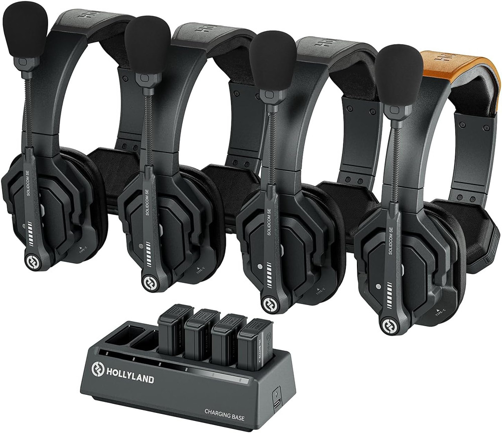 Solidcom SE Full Duplex 4-Users ENC Noise Cancellation Wireless Intercom Headset