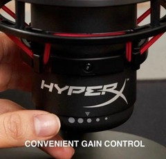 HyperX QuadCast USB Condenser Microphone Tap-to-Mute LED Gain Control Red/Black