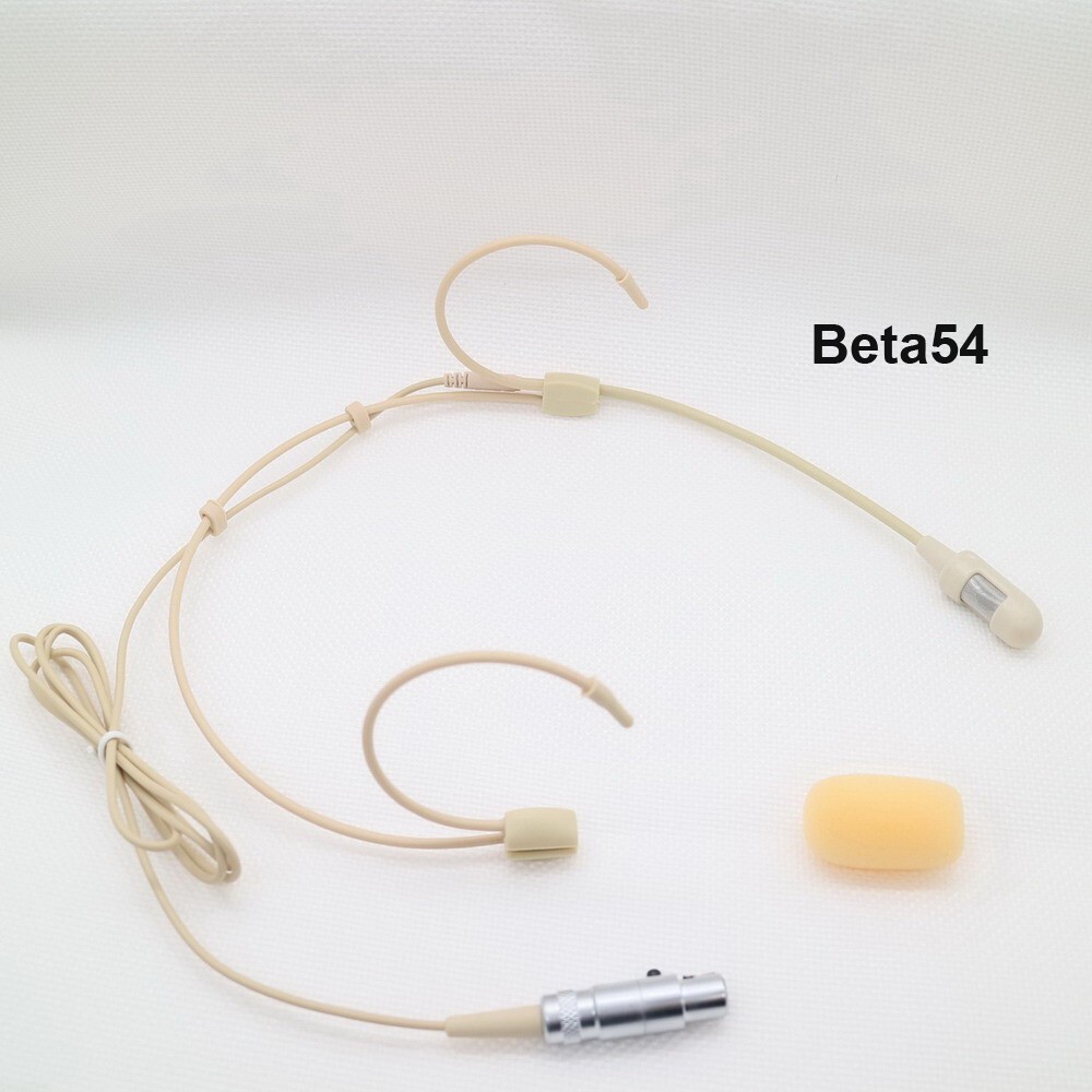 Classical Beta54 SuperCardioid Headset Microphone For Shure Wireless TA4F 4Pin