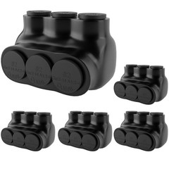 5 Pcs – Insulated Multi Cable Connectors 3 Port Single Entry 3 2-14AWG