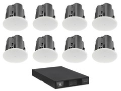 8 JBL Control 416C/T 6.5″ Commercial 70v Ceiling Speakers+Crown Amp 4 Restaurant