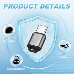 2 Pcs Microphone Blocker, USB Type C Audio Blocker, Dark Grey