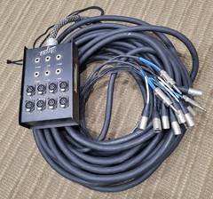 🔥75′ RAPCO-8 CHANNEL POWER SERIES SNAKE-FOR POWERED MIXERS-NICE-FREE SHIPPING!