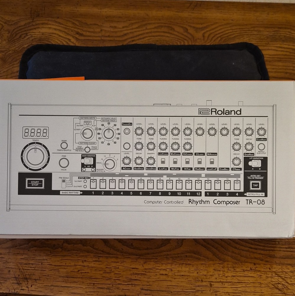 Roland TR-08 Rhythm Composer Drum Machine w/ Case, Delay/Reverb, MIDI I/O
