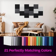 Acoustic Panels 12-Pack Soundproof Wall Panels 12X12X0.4 Sound Panels High De…