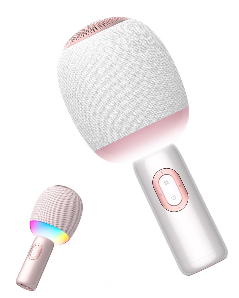Wireless Bluetooth karaoke Microphone, 5-in-1 Portable Handheld Microphone fo…
