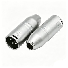 2Pcs Three Way Splitter for XLR Male 3 pin to 3 pin Mini XLR Male Mic Adapter