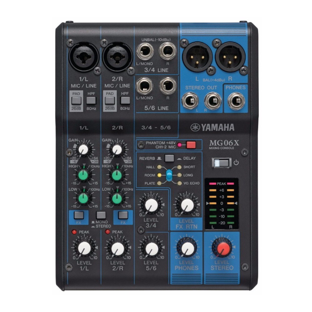 Yamaha MG06X 6-Input Stereo Preamp Mixer with SPX Digital Effects