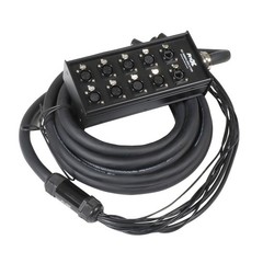 PROX 8 XLR Female & 2 RJ45 Cat6 Stage Studio Snake Cable – 25 ft