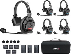 SYNCO XTALK X5 Wireless Intercom Headset System for 5 person New!!!