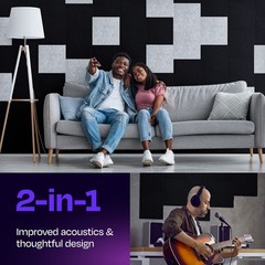 Acoustic Panels 12-Pack Soundproof Wall Panels 12X12X0.4 Sound Panels High De…