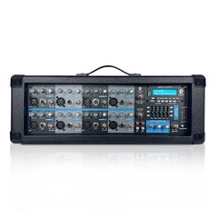 PRORECK 2400W 15″ Powered PA DJ Speaker System 8-Ch Mixer Mic Bluetooth Karaoke