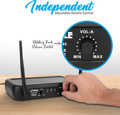 Dual Channel Wireless Microphone System – VHF Fixed Dual Frequency Wireless Mic