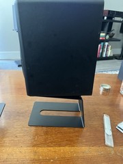 New Srutueo Black Steel Desktop Speaker/Monitor Stands (2).