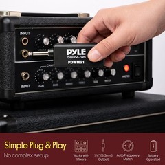 Pyle Portable VHF Wireless Microphone System – Professional One Size, Black