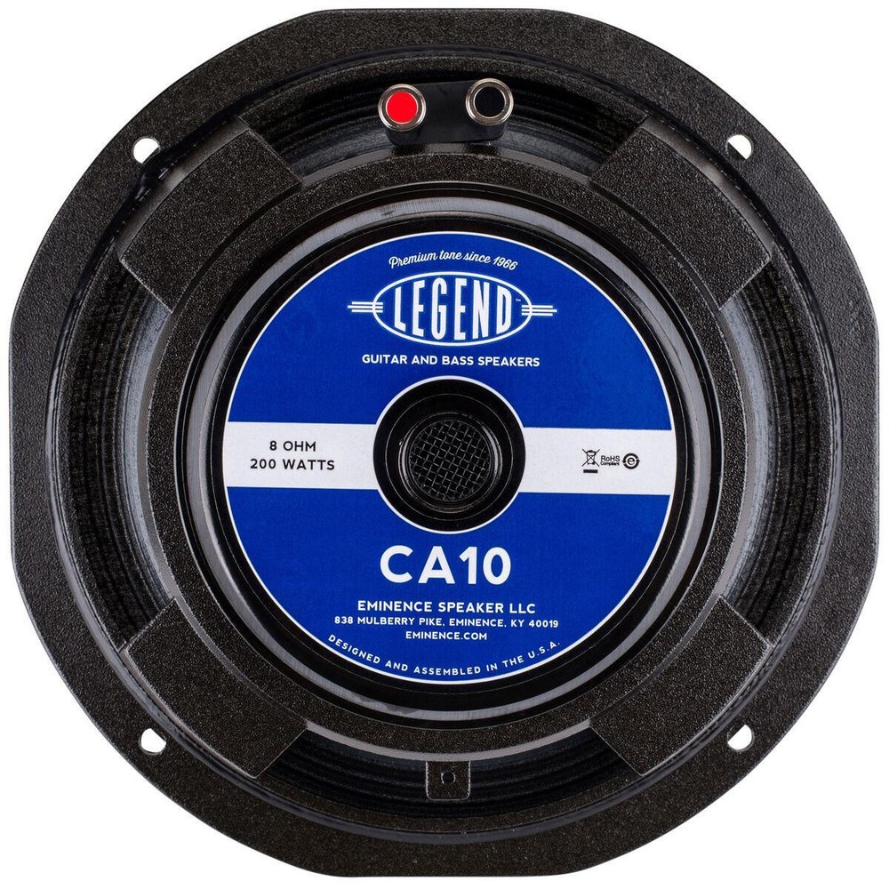 Eminence Legend CA10-8 10″ Bass Guitar Speaker, 200 Watts at 8 Ohms, Black
