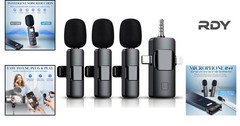 Professional Wireless Lavalier Microphone for YouTube, TikTok & Vlogging – Black