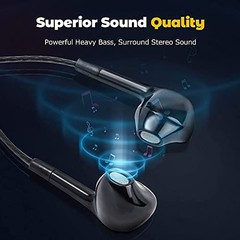 Earbuds Headphones with Microphone Pack of 5, Noise Isolating Wired Earbuds,