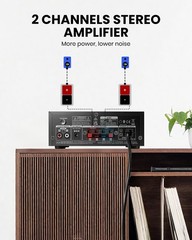 Moukey MAMP3 300W Audio Power Amplifier 2 Channel Amp Stereo Receiver Bluetooth