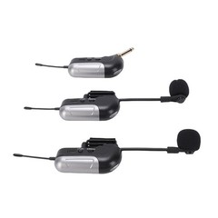 Dual UHF Wireless Accordion Microphone 360 Degree Instrument Pick Up Mic Supply