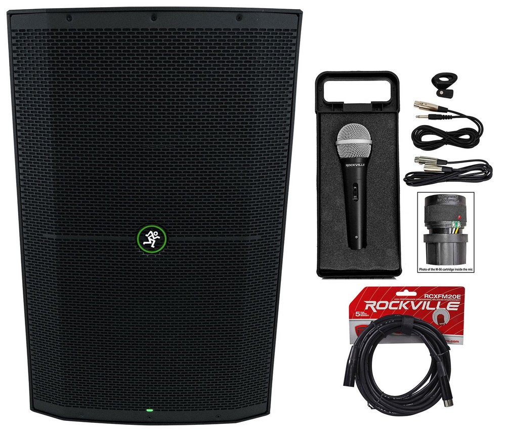 Mackie Thump215XT 15″ 1400 Watt Enhanced Powered DJ PA Speaker+Microphone+Cable