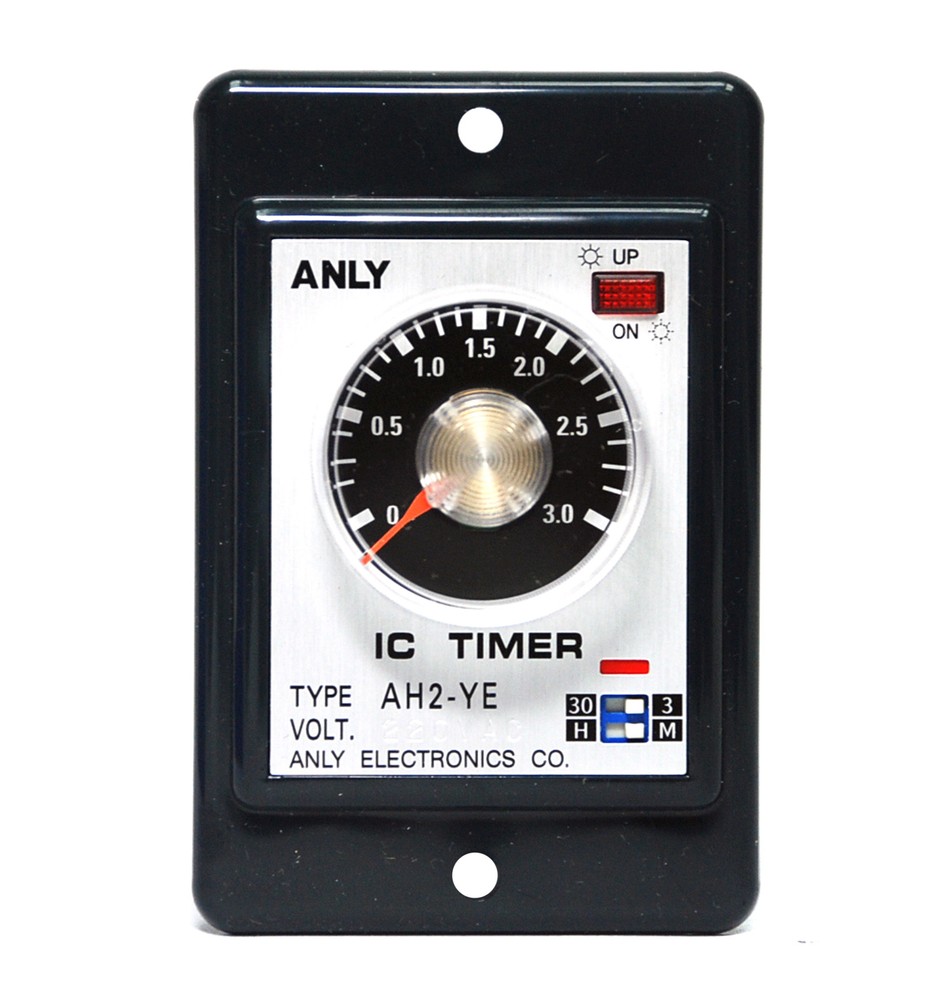 1pc Industrial Timer Flush Mounting Multi-Range AH2-YE 3m-30h AC220V ANLY Taiwan