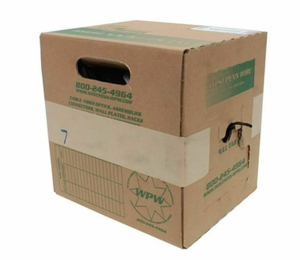 West Penn Bluk Cable 2 Cond 22 AWG Flexible Shielded Black 1000 ft 454-BK