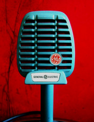 Vintage 1950’s G.E CR88B / Shure 510 Controlled Reluctance microphone w stand #4